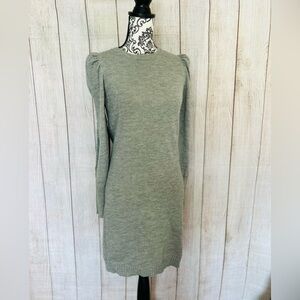 Lily Rose Women’s Heather Grey Crew Neck Long Sleeve Sweater Dress Size M